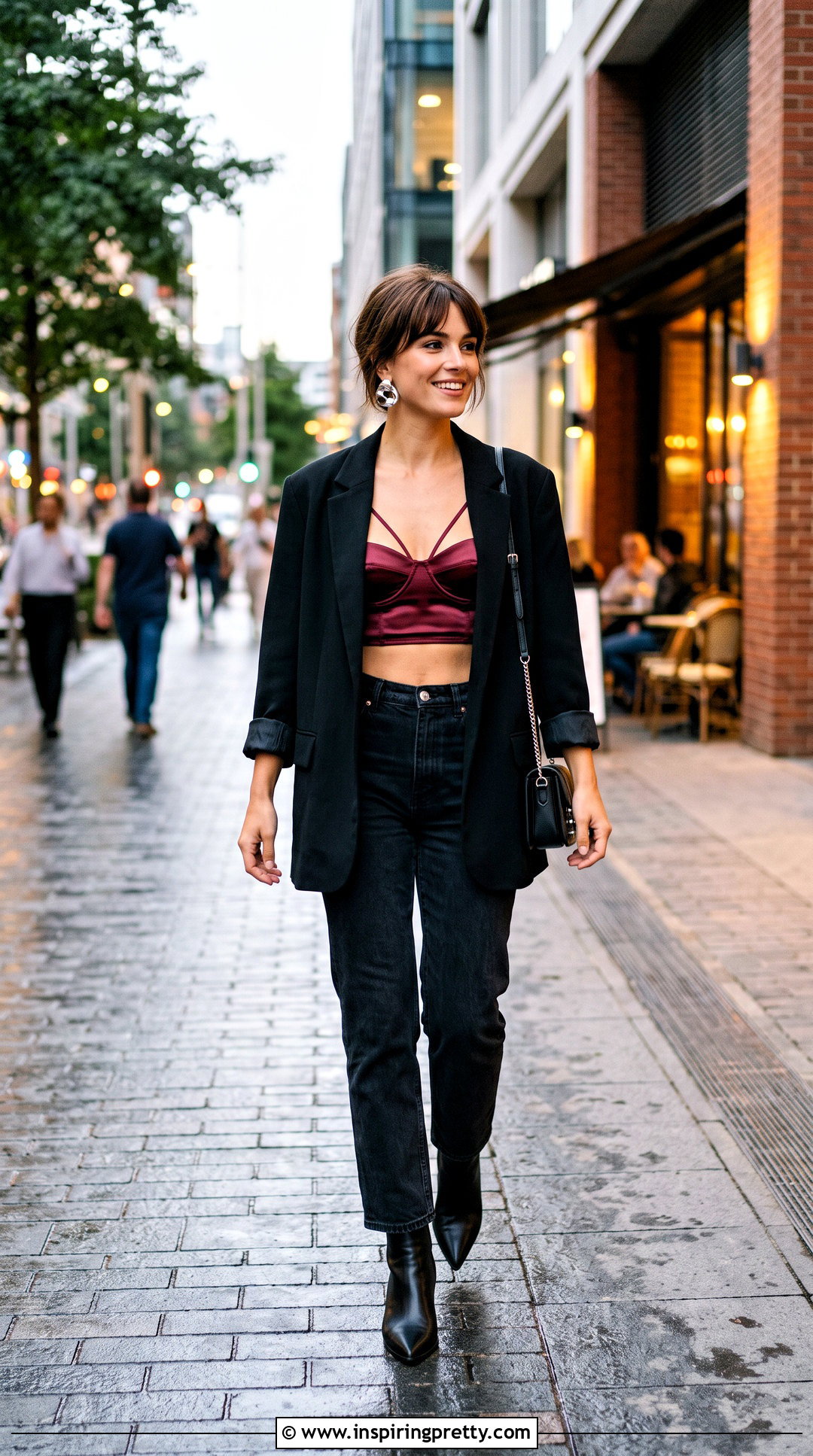 Bra Top With Black Jeans - 50 bra top outfit ideas