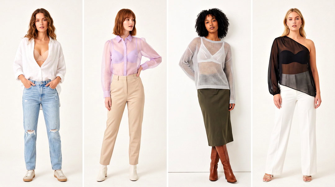 20 Bra to Wear Under Sheer Top Outfit Ideas for Every Chic Look