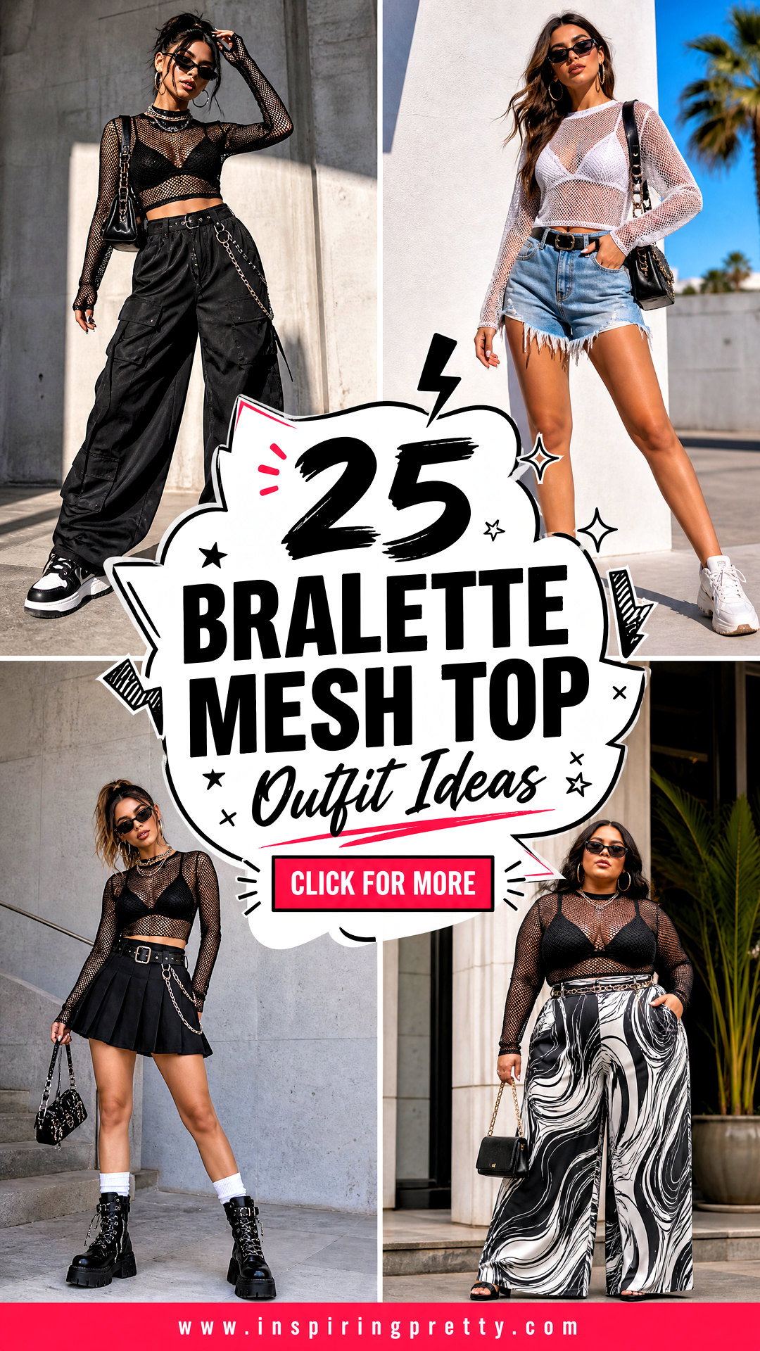 25 Bralette Mesh Top Outfit Ideas for Bold Layered Looks - 25 Bralette Mesh Top Outfit Ideas for Bold Layered Looks