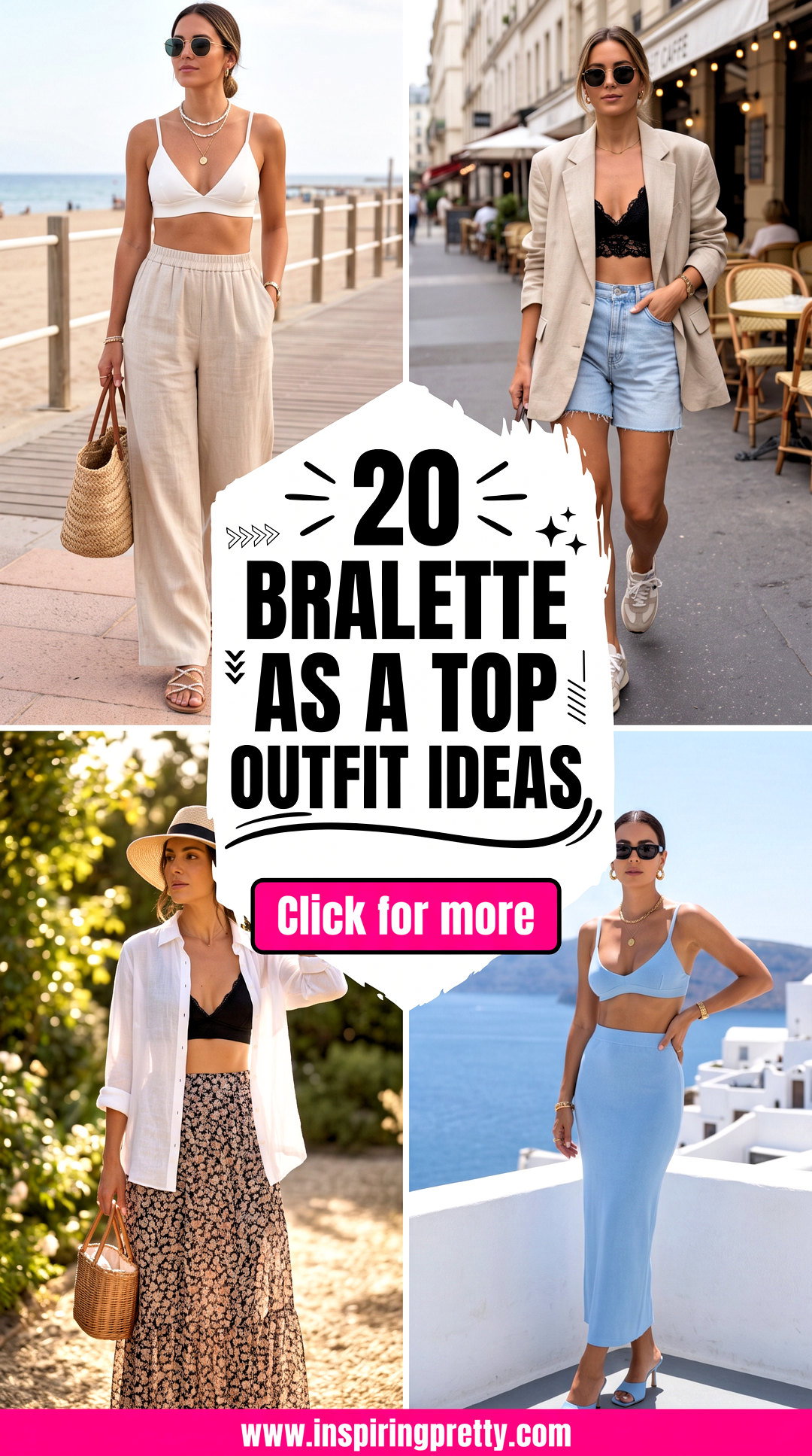 20 Bralette as a Top Outfit Ideas Chic Layering for Summer - 20 Bralette as a Top Outfit Ideas: Chic Layering for Summer