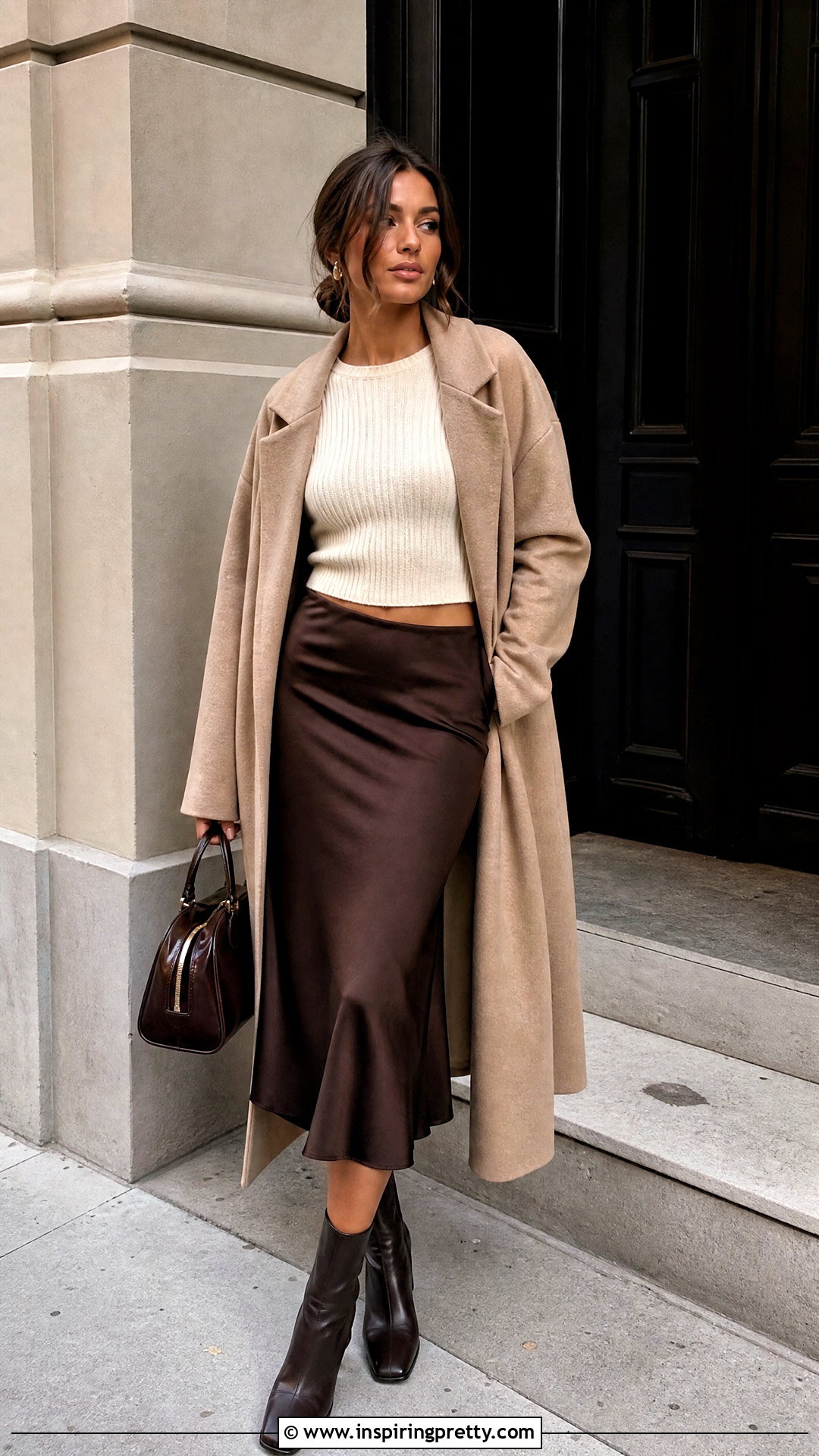 Brandy Melville Cropped Sweater With Satin Skirt - 50 brandy melville tops outfit ideas