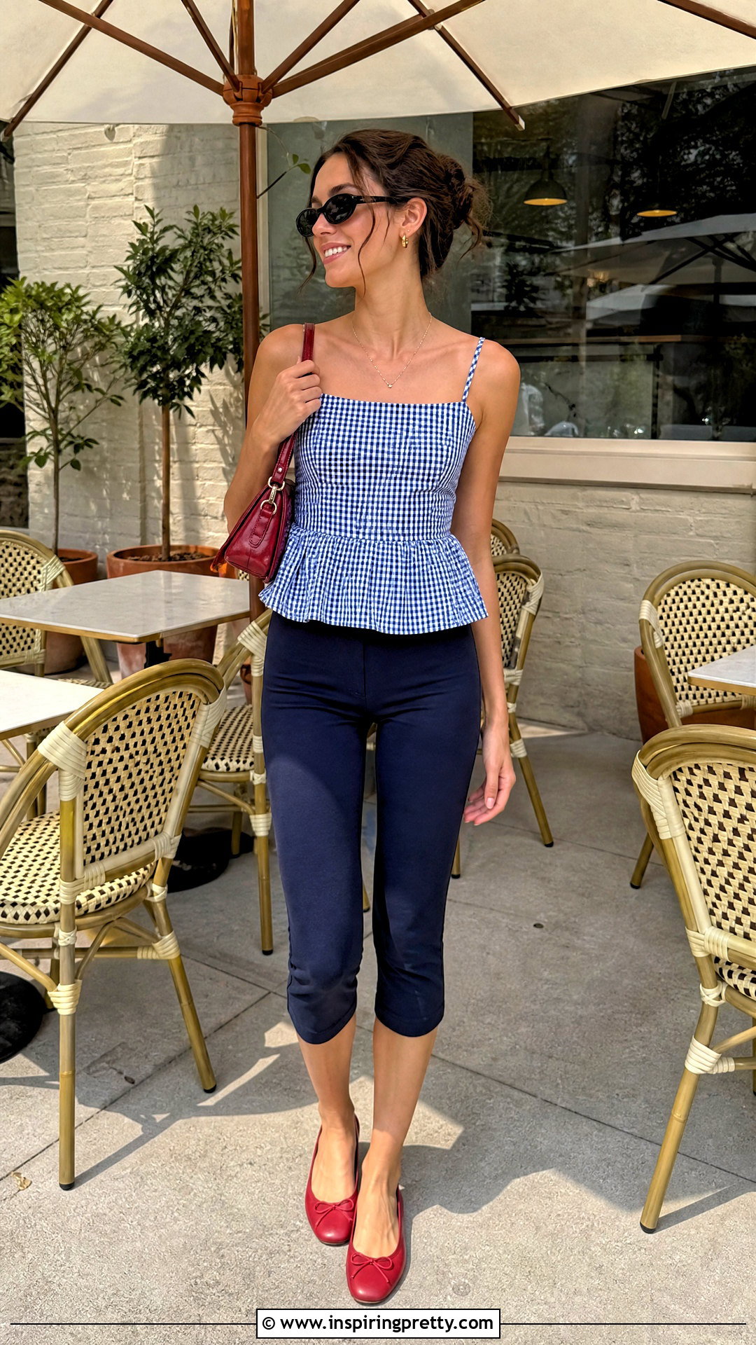 Brandy Melville Gingham Peplum Top With Capris - 25 brandy melville peplum top outfit ideas