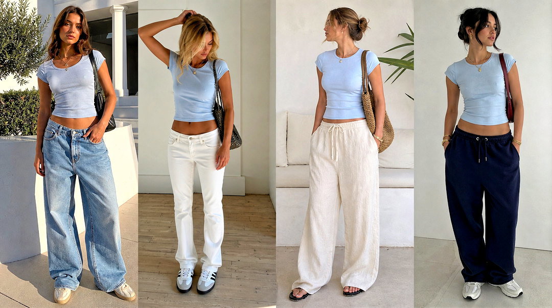 25 Brandy Melville Light Blue Top Outfit Ideas for Fresh Style
