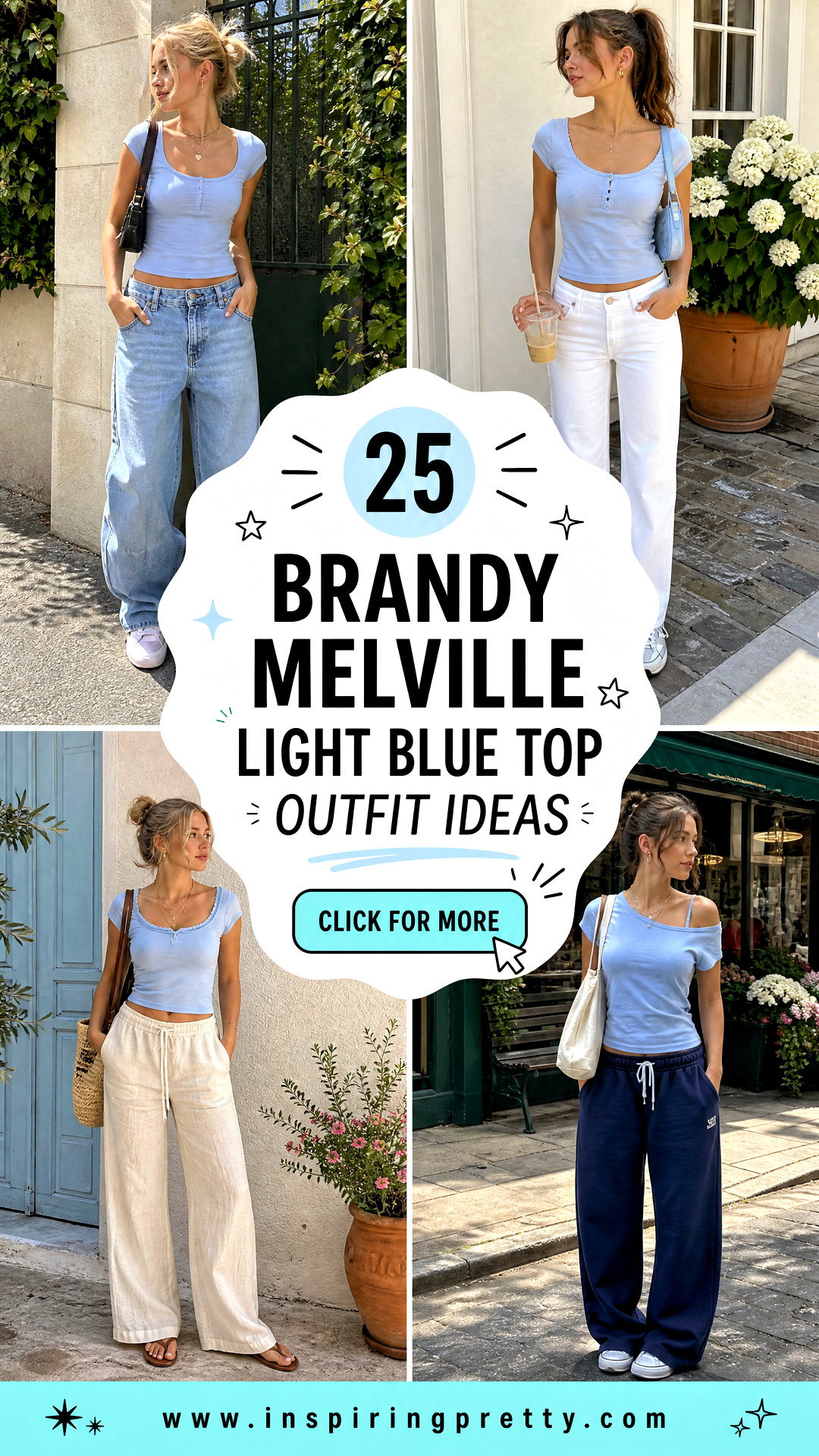 25 Brandy Melville Light Blue Top Outfit Ideas for Fresh Style - 25 Brandy Melville Light Blue Top Outfit Ideas for Fresh Style