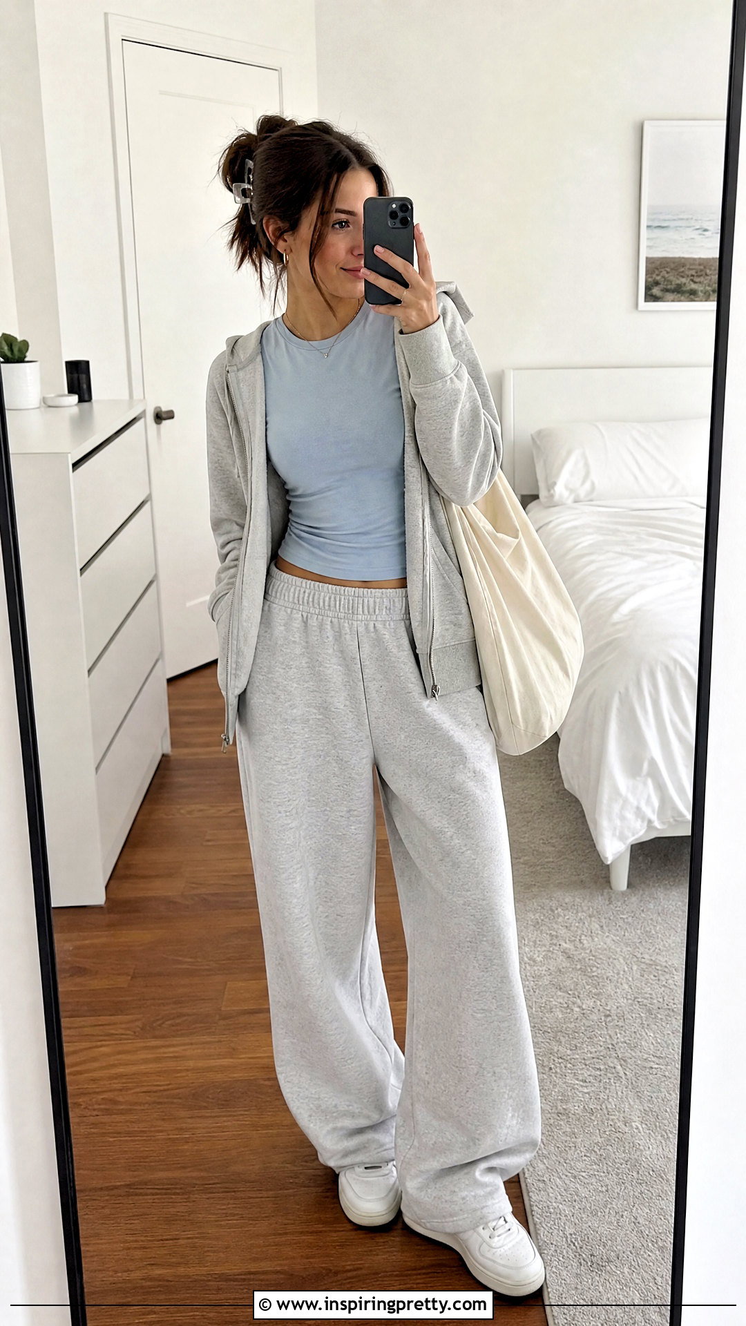 Brandy Melville Light Blue Top With Gray Sweatpants - 25 brandy melville light blue top outfit ideas
