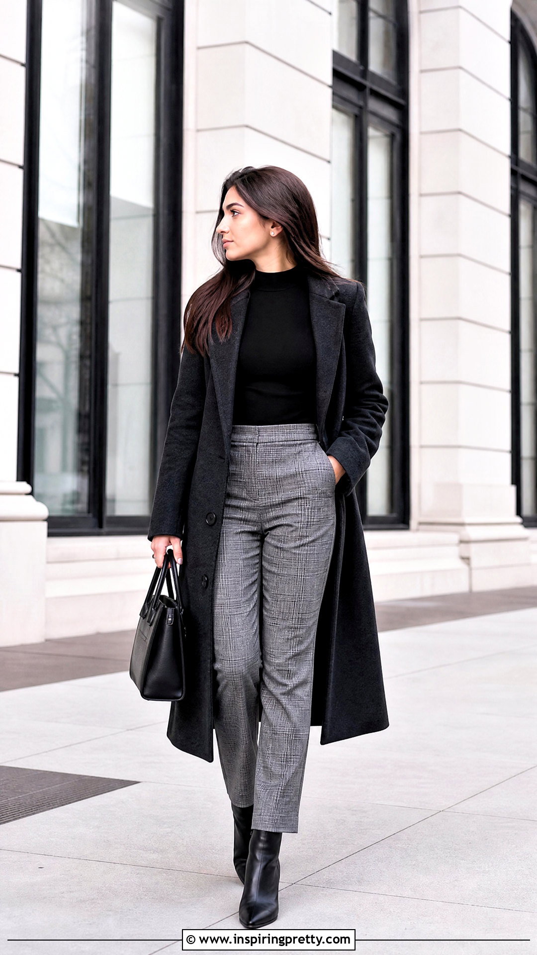 Brandy Melville Mock Neck Top With Plaid Trousers - 50 brandy melville tops outfit ideas