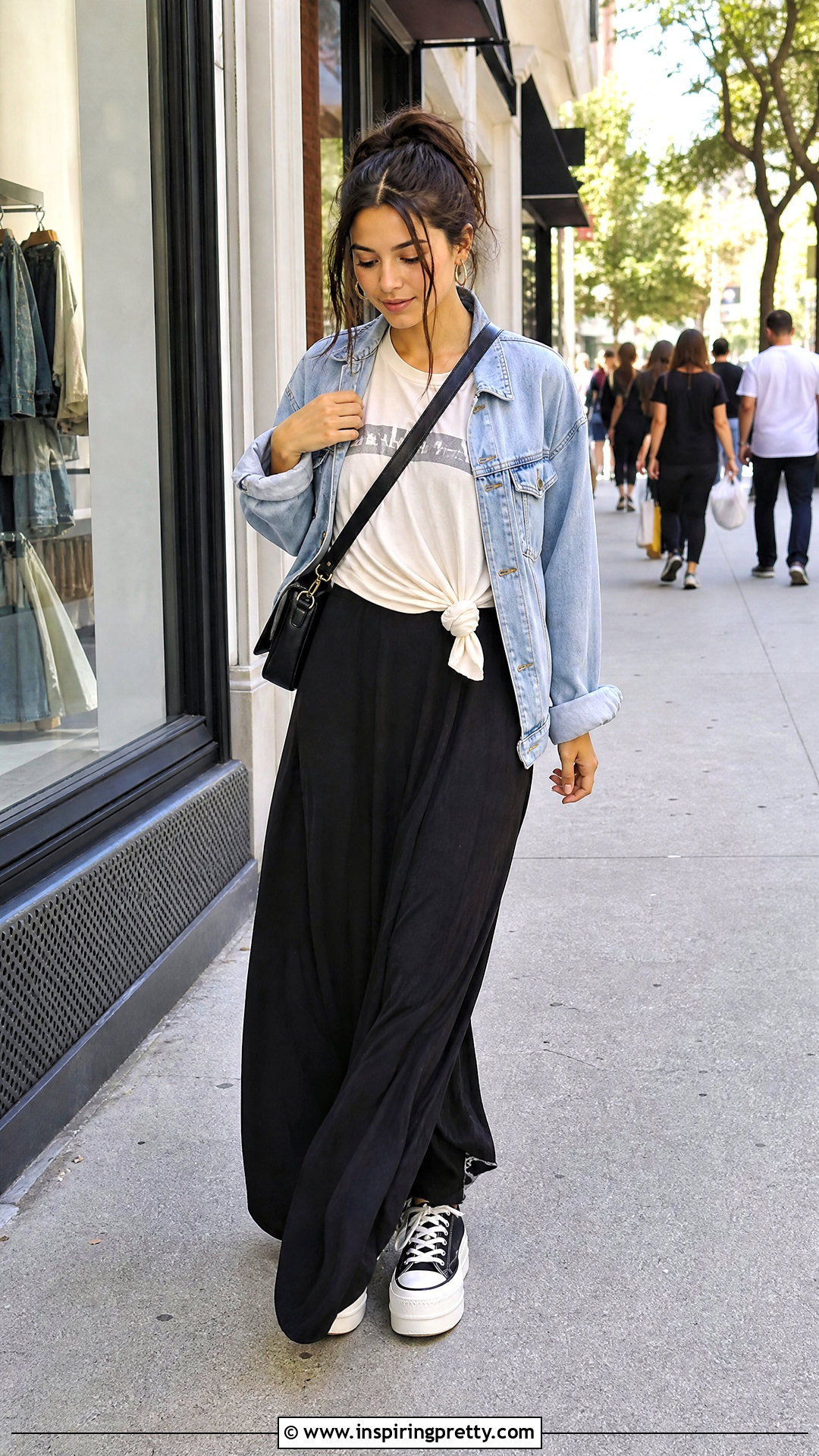 Brandy Melville Oversized Tee With Maxi Skirt - 50 brandy melville tops outfit ideas
