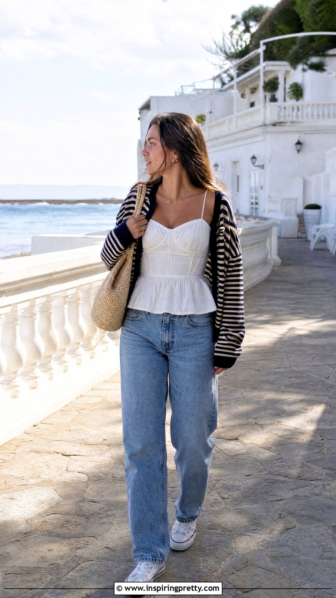Brandy Melville Peplum Top With Striped Cardigan - 25 brandy melville peplum top outfit ideas