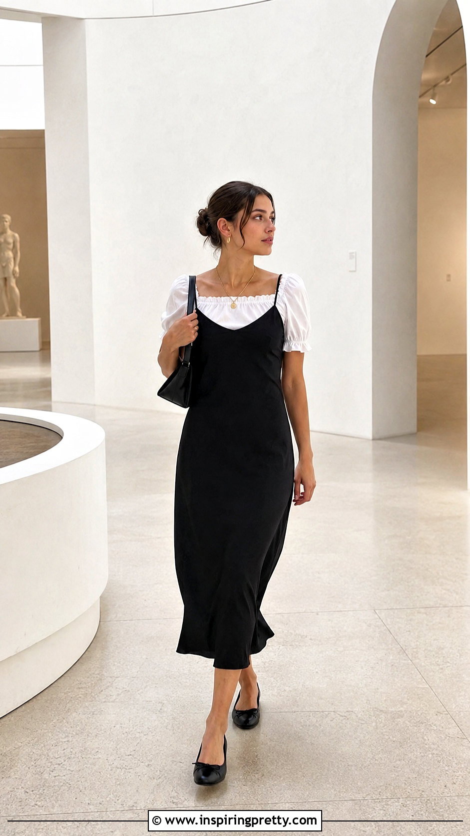 Brandy Melville Puff Sleeve Top Under A Slip Dress - 20 Brandy Melville Puff Sleeve Top outfit ideas