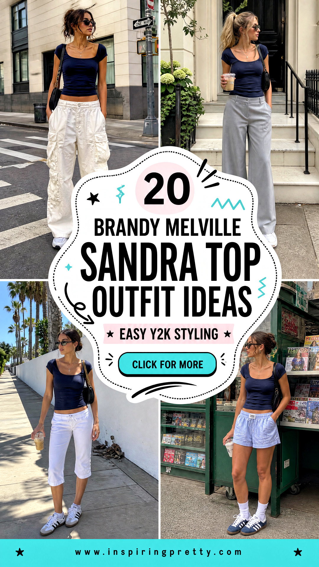20 Brandy Melville Sandra Top Outfit Ideas Easy Y2K Styling - 20 Brandy Melville Sandra Top Outfit Ideas: Easy Y2K Styling