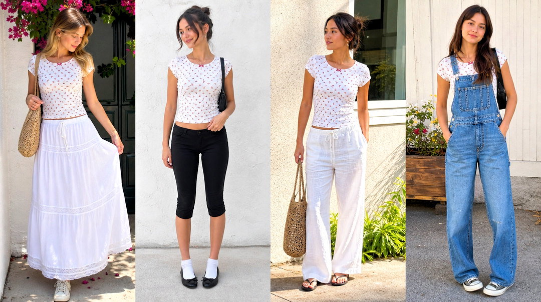20 Brandy Melville Strawberry Top Outfit Ideas for Cute Y2K Looks