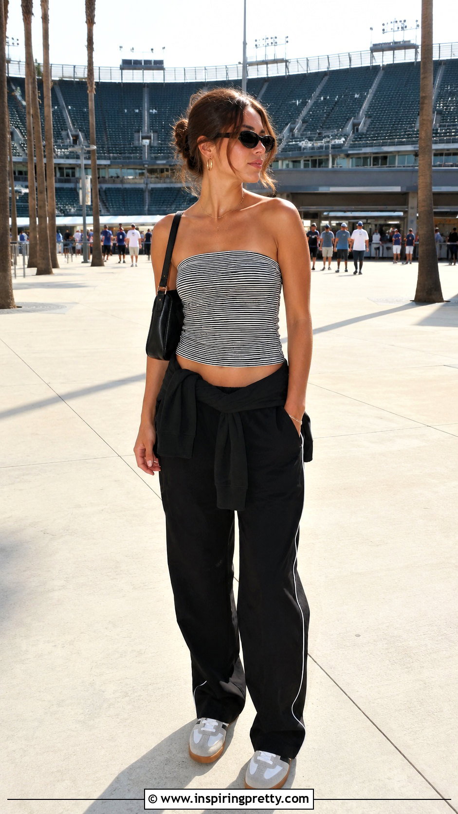 Brandy Melville Striped Tube Top With Track Pants - 20 Brandy Melville Striped Tube Top outfit ideas
