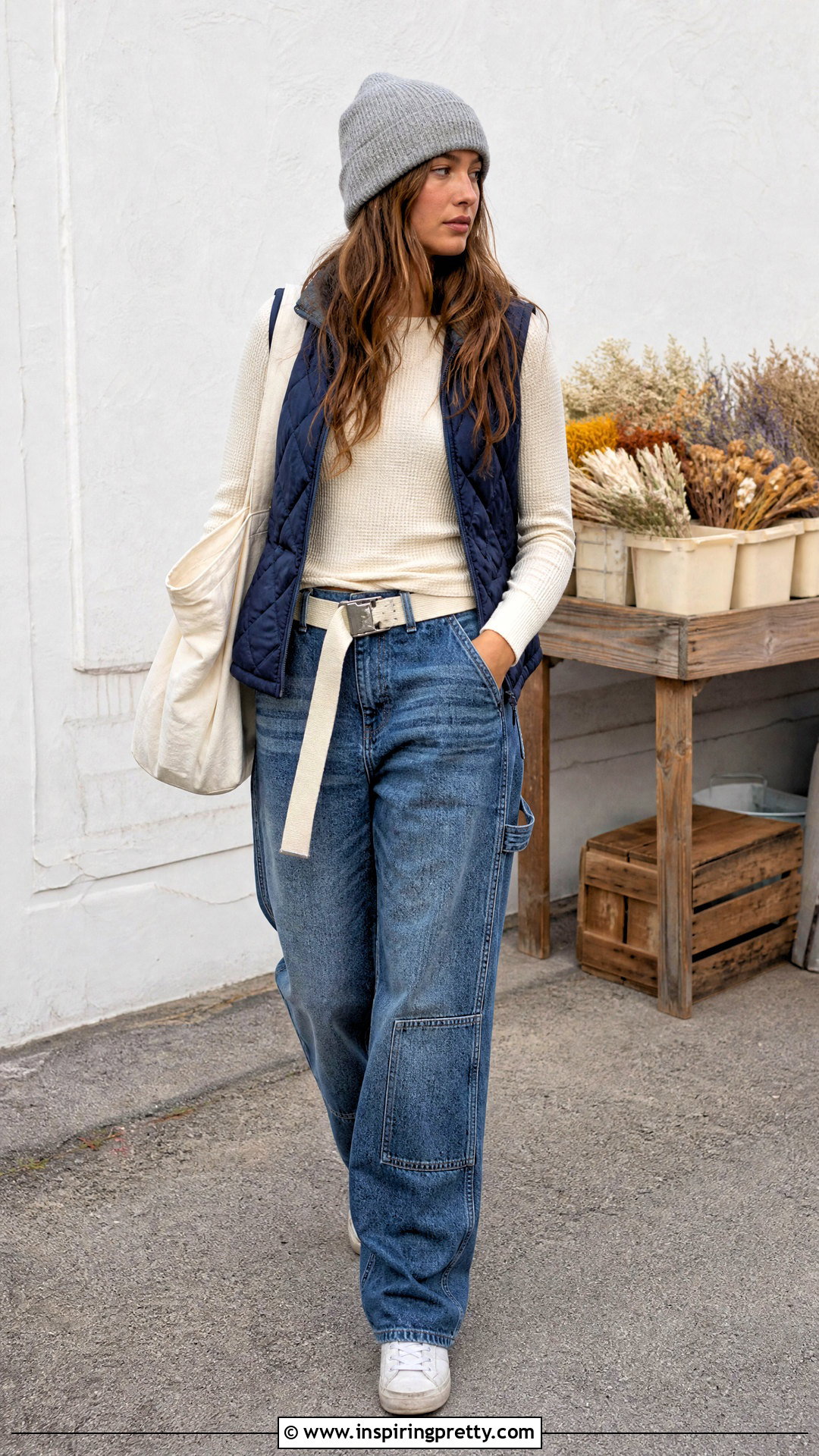 Brandy Melville Thermal Top With Carpenter Jeans - 50 brandy melville tops outfit ideas