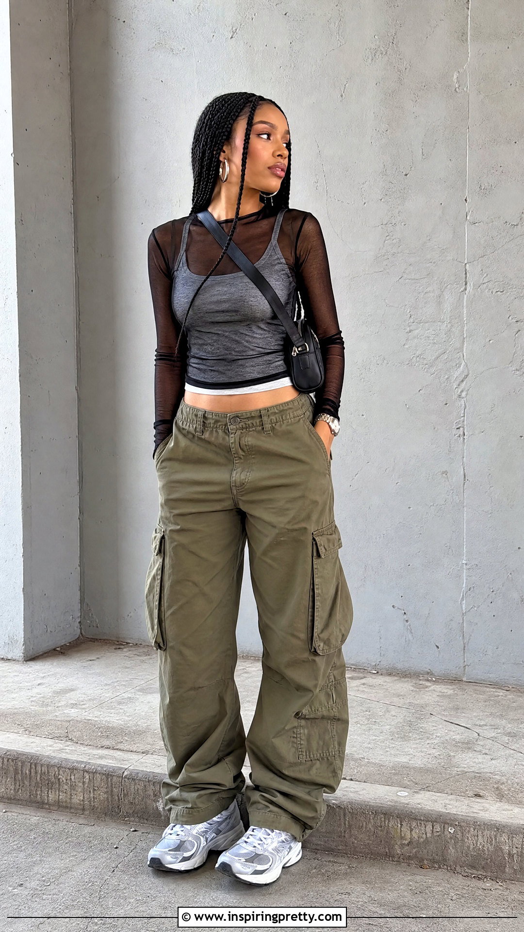 Brandy Mesh Top With Cargo Pants - 25 Brandy Mesh Top outfit ideas