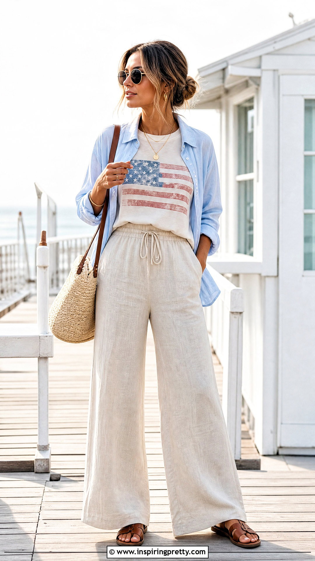Brandy USA Top With Linen Pants - 25 Brandy Usa Top outfit ideas