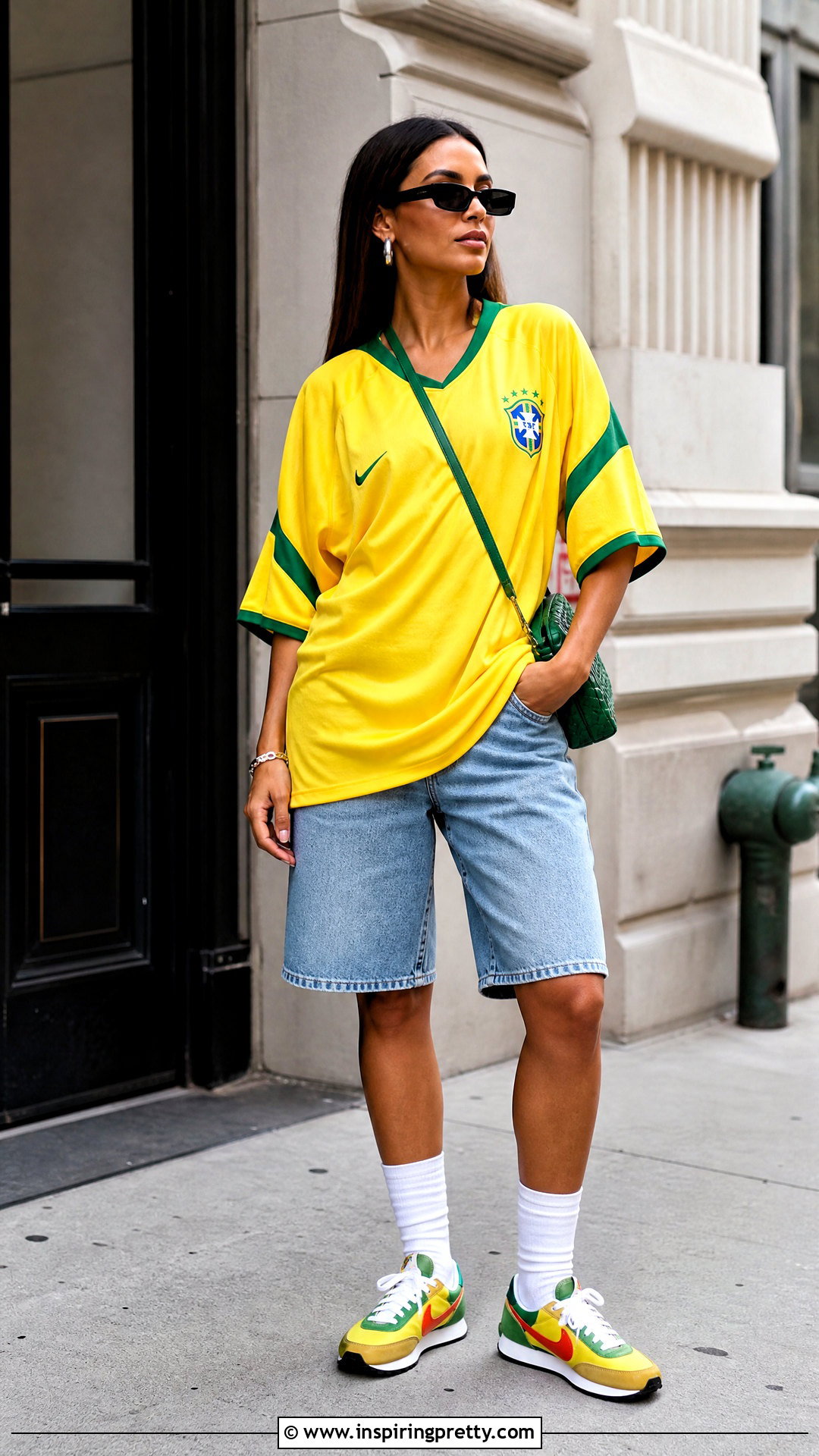 Brazil Jersey With Denim Bermuda Shorts - 50 brazil top outfit ideas