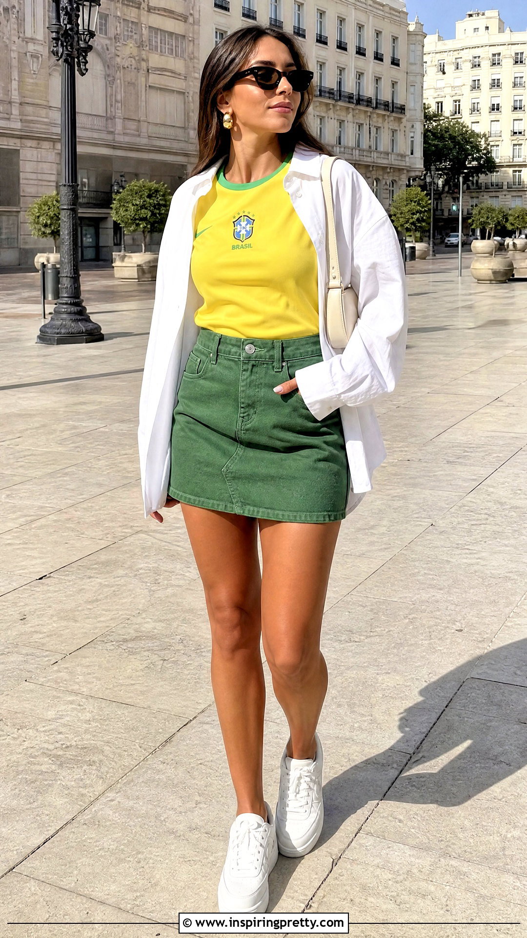 Brazil Top With Green Mini Skirt - 50 brazil top outfit ideas