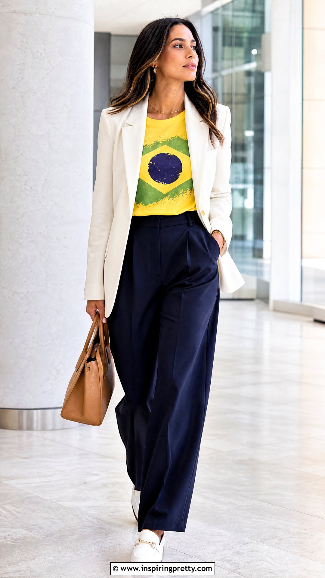 Brazil Top With Navy Trousers - 50 brazil top outfit ideas