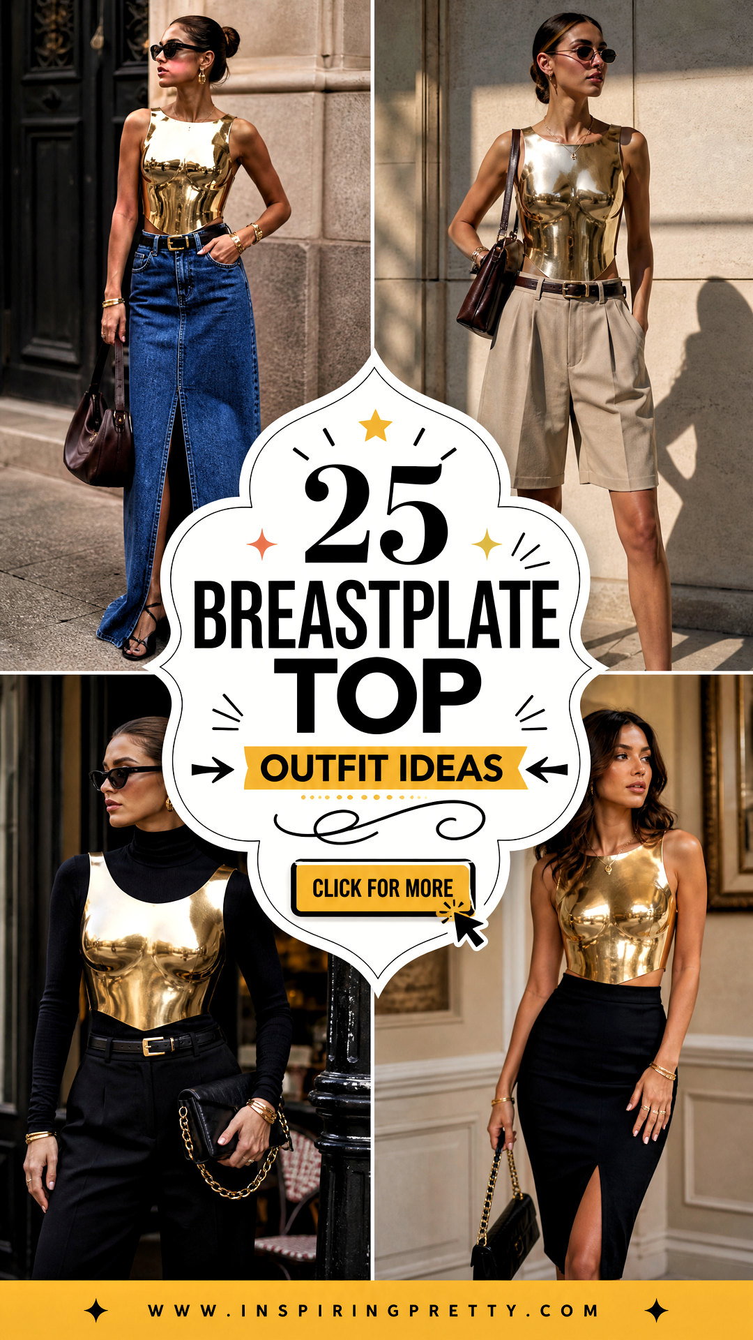 25 Breastplate Top Outfit Ideas for Bold Statement Style - 25 Breastplate Top Outfit Ideas for Bold Statement Style