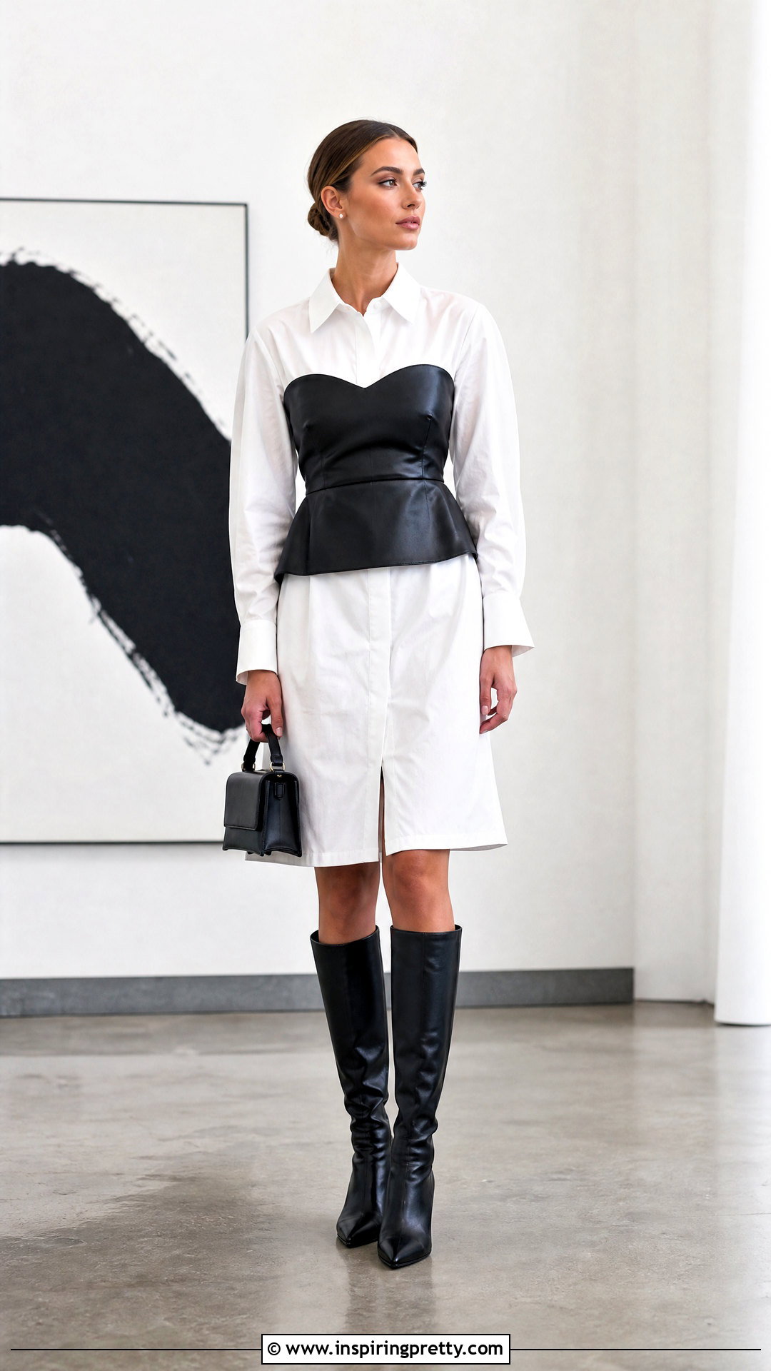 Breastplate Top Over A White Shirt Dress - 25 breastplate top outfit ideas