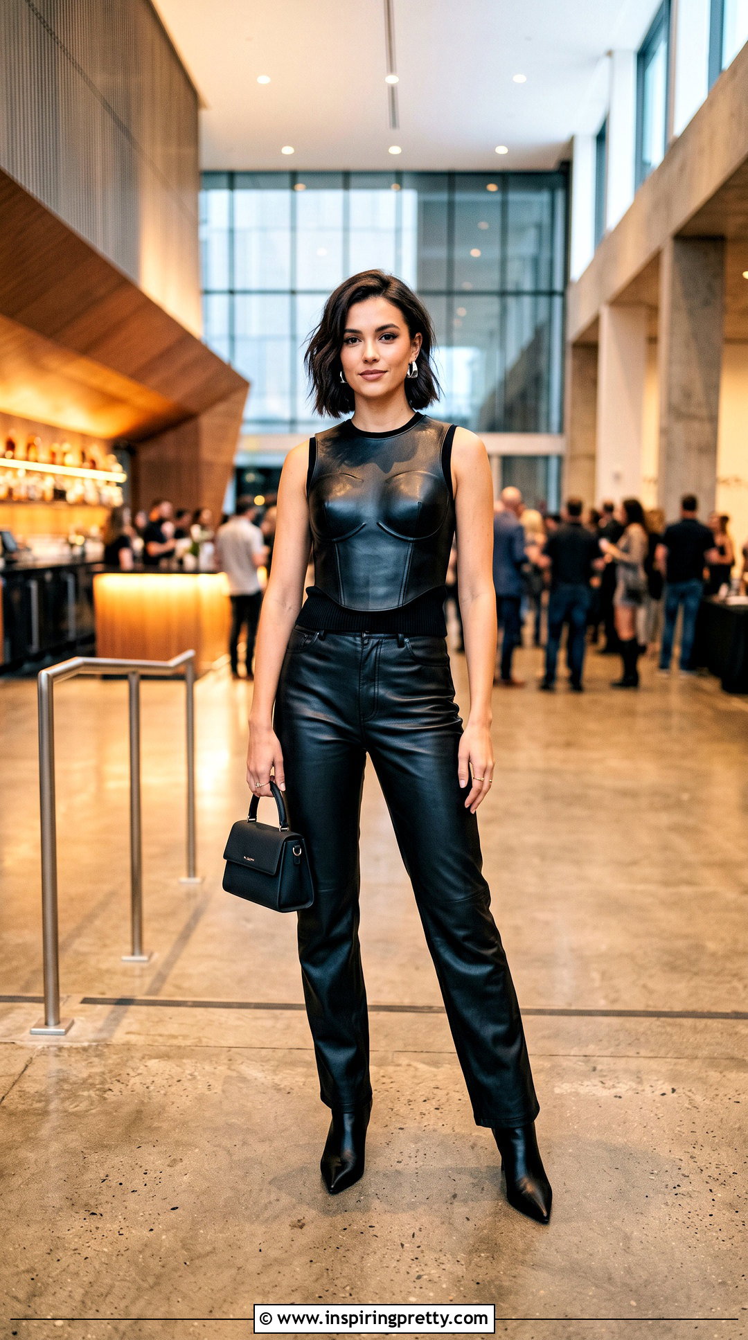 Breastplate Top With Leather Pants - 25 breastplate top outfit ideas