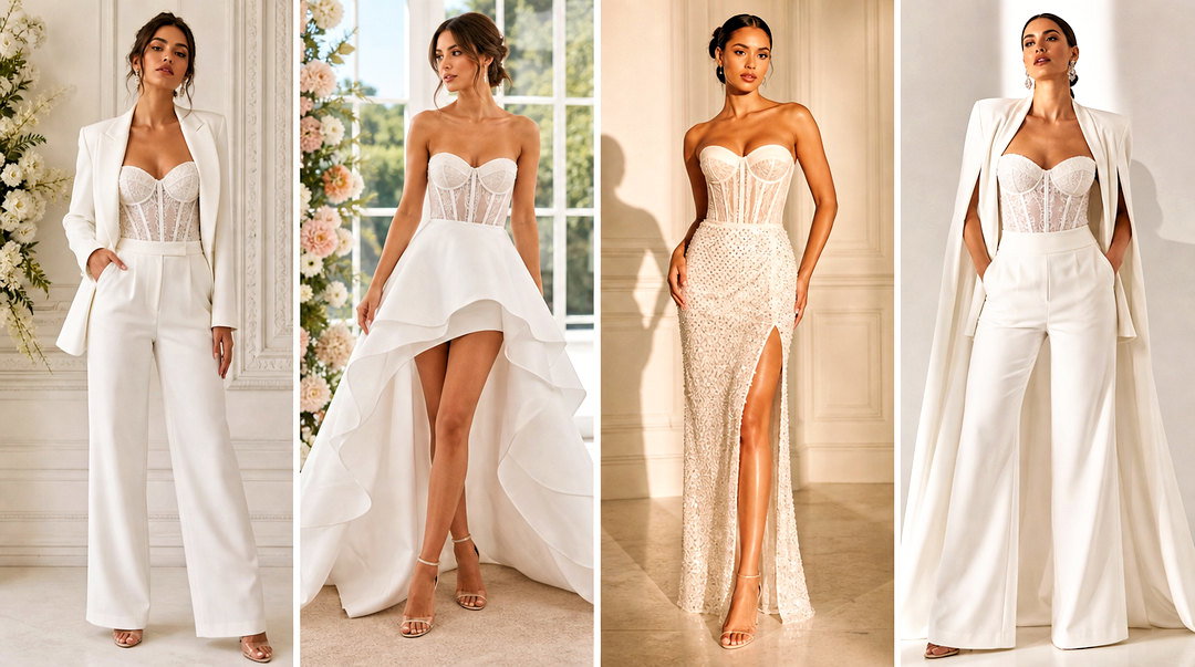 25 Bridal Bustier Top Outfit Ideas for Chic Wedding Style