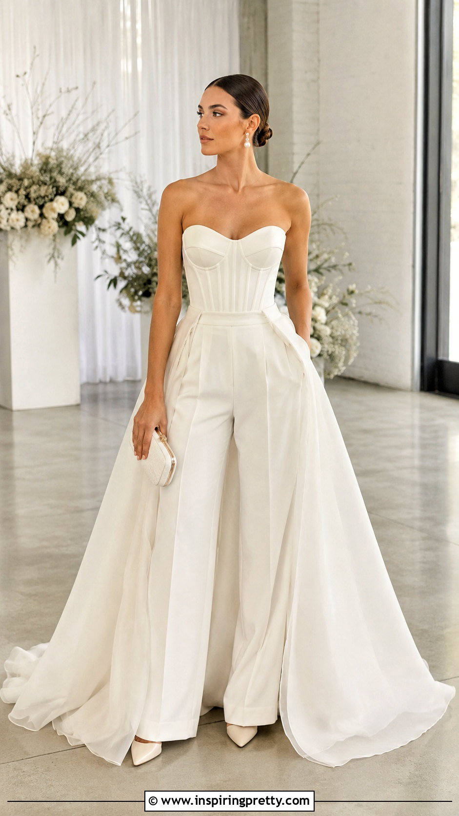 Bridal Bustier Top With Convertible Skirt And Pants - 25 Bridal Bustier Top outfit ideas