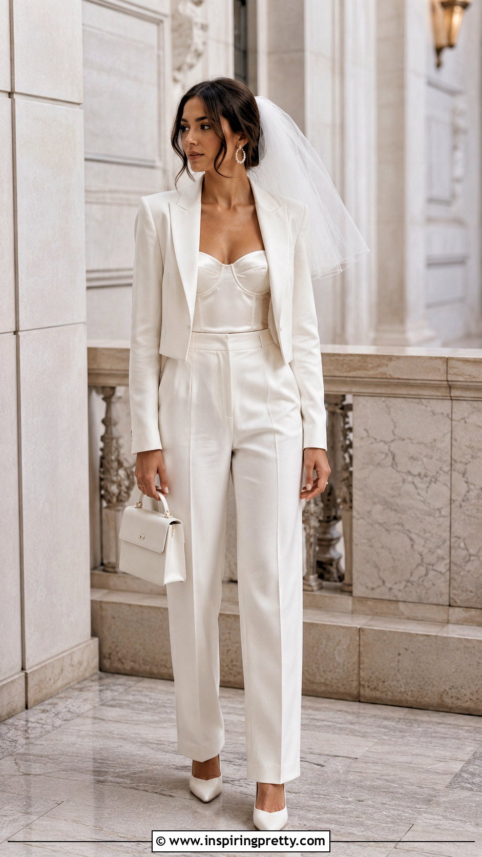 Bridal Bustier Top With Straight Leg Pants - 25 Bridal Bustier Top outfit ideas