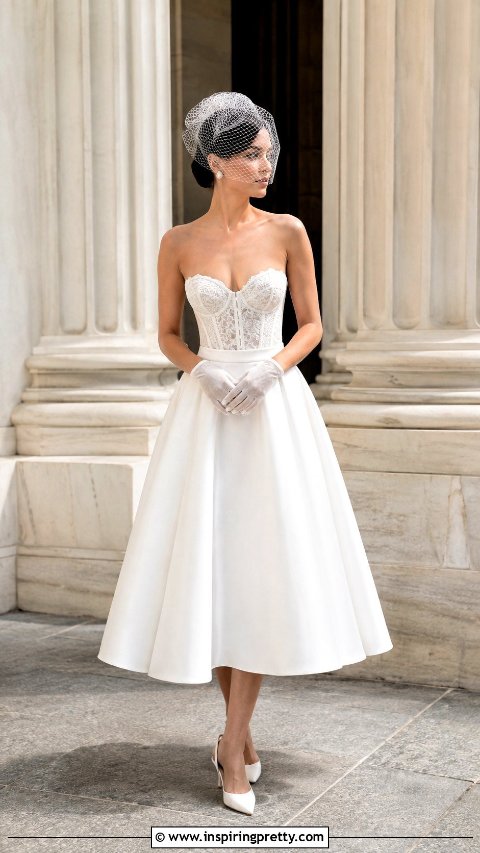 Bridal Bustier Top With Tea Length Skirt - 25 Bridal Bustier Top outfit ideas