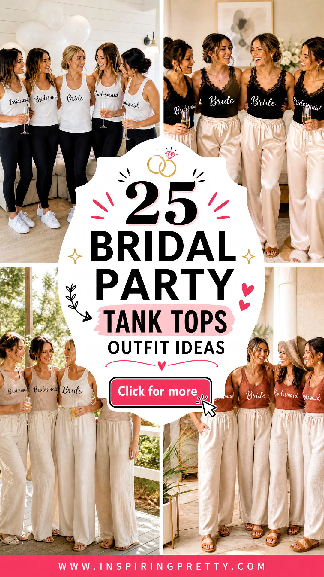 25 Bridal Party Tank Tops Outfit Ideas for Stylish Crews - 25 Bridal Party Tank Tops Outfit Ideas for Stylish Crews