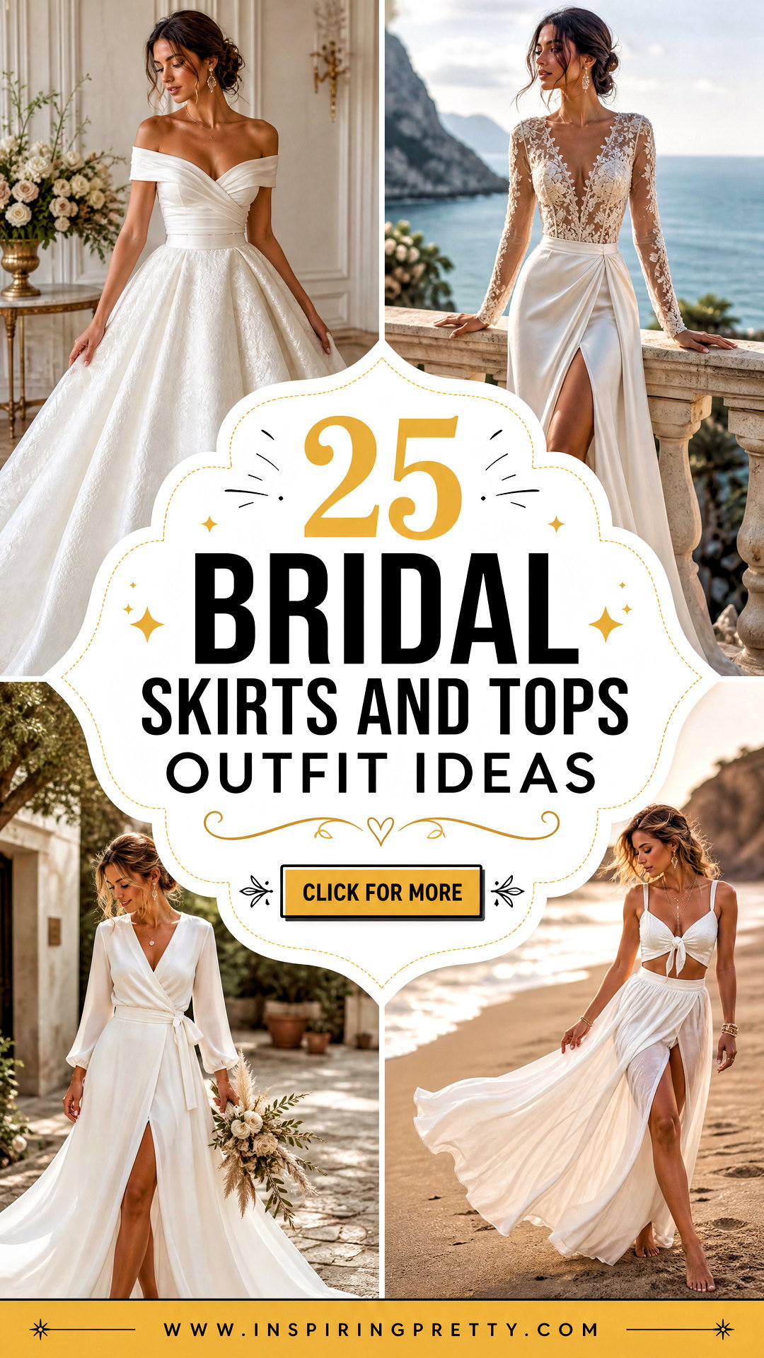 25 Bridal Skirts and Tops Outfit Ideas for Modern Weddings - 25 Bridal Skirts and Tops Outfit Ideas for Modern Weddings