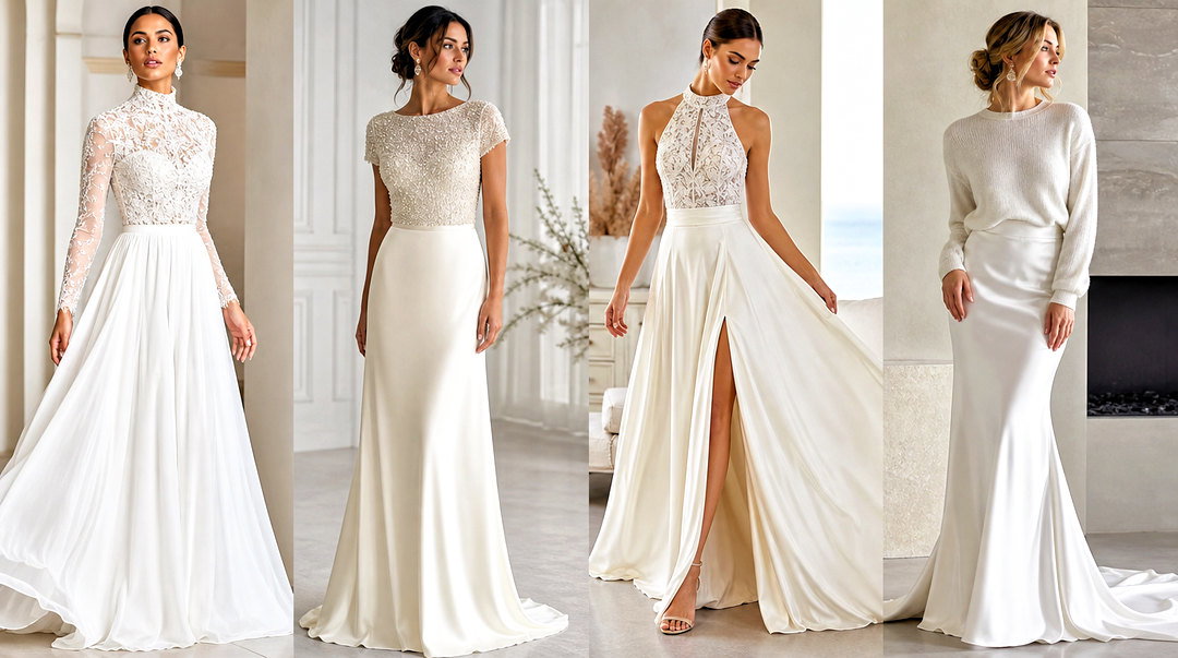 20 Bride Skirt and Top Outfit Ideas for Chic Wedding Looks