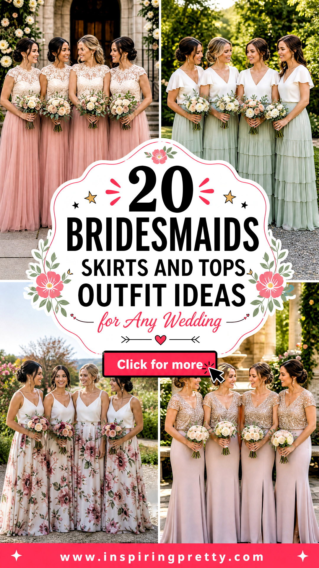 20 Bridesmaids Skirts and Tops Outfit Ideas for Any Wedding - 20 Bridesmaids Skirts and Tops Outfit Ideas for Any Wedding