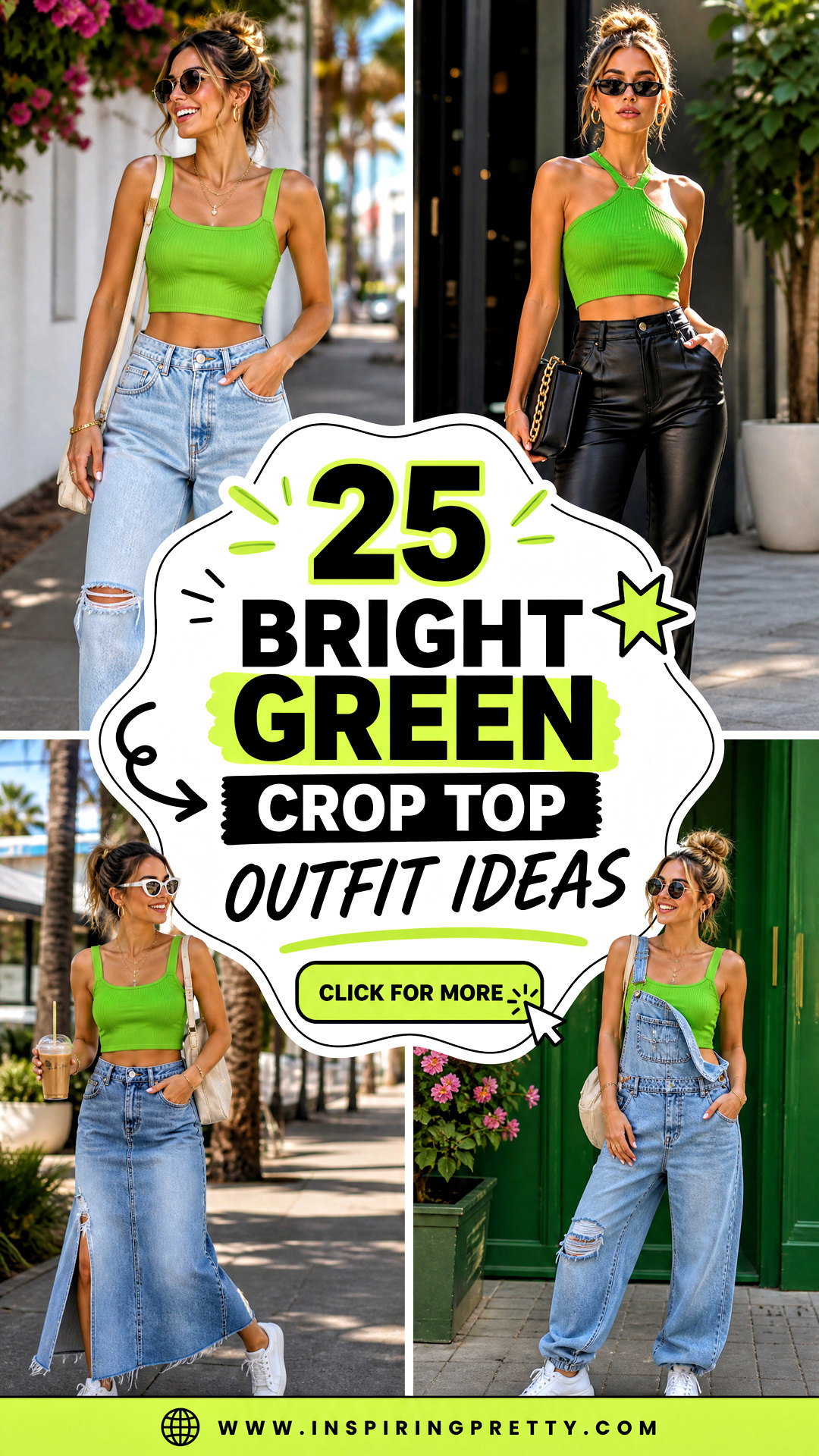 25 Bright Green Crop Top Outfit Ideas for Fresh Summer Looks - 25 Bright Green Crop Top Outfit Ideas for Fresh Summer Looks
