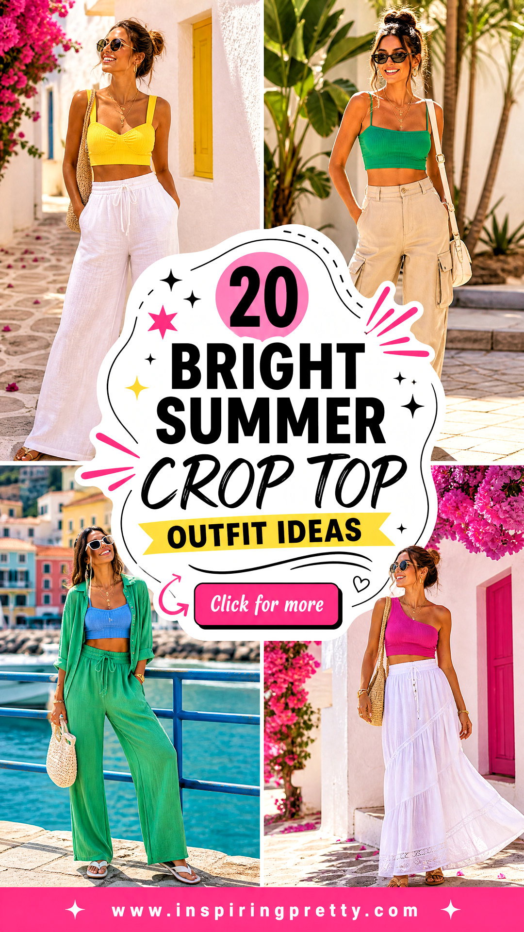 20 Bright Summer Crop Top Outfit Ideas for Sunny Style - 20 Bright Summer Crop Top Outfit Ideas for Sunny Style