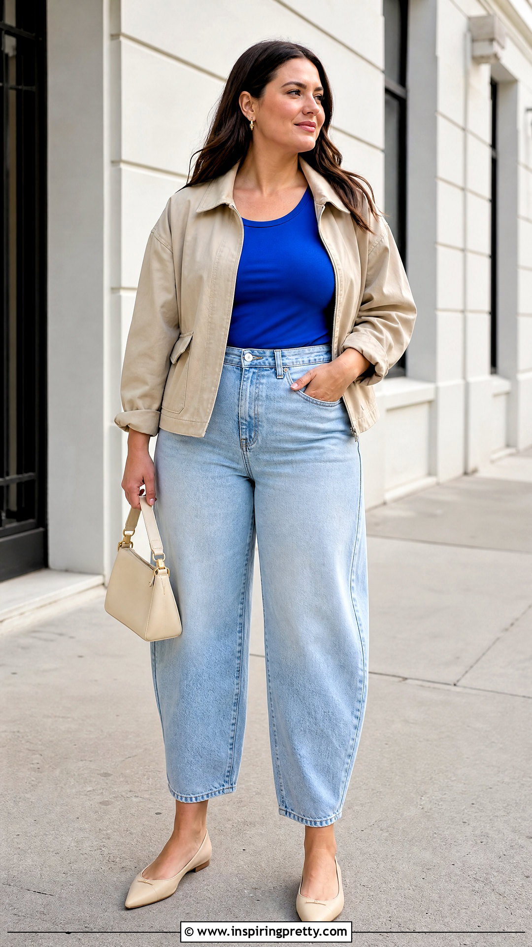Bright Tank Top With Barrel Jeans - how to wear a tank top with jeans (20 ways)