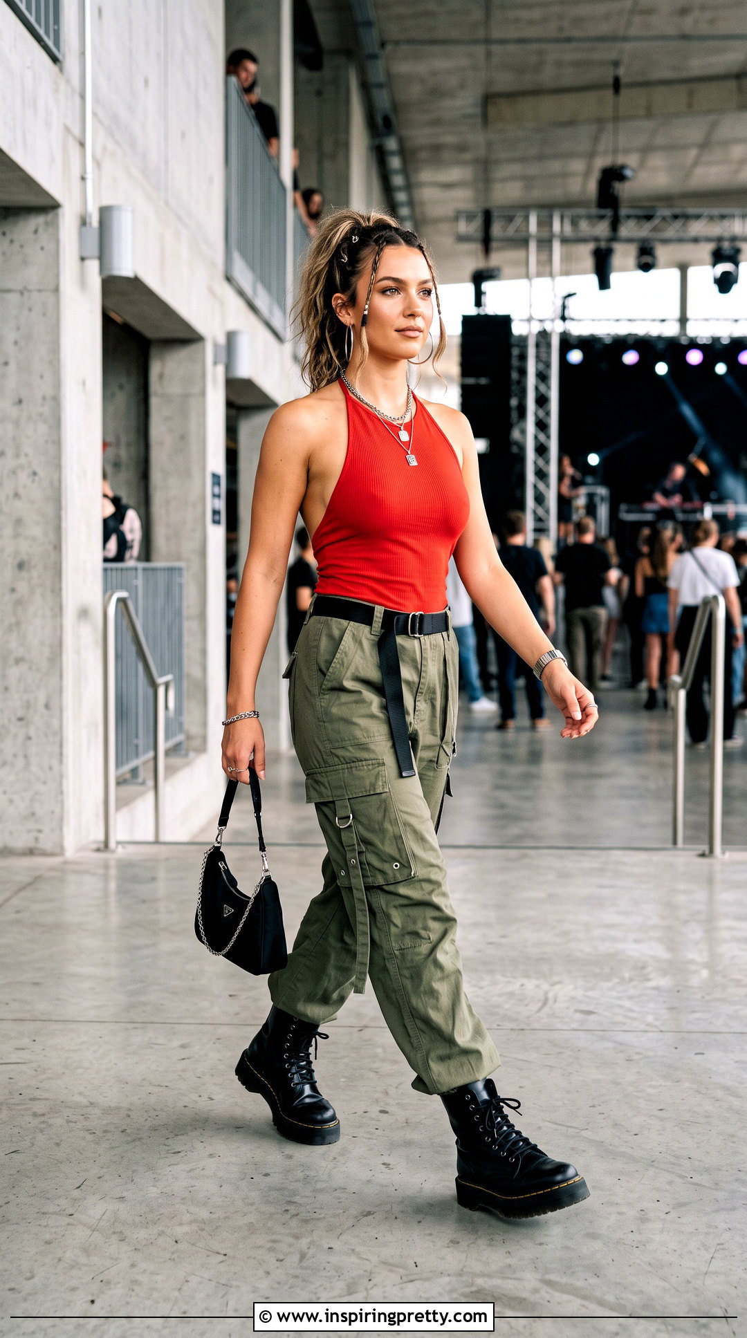 Britney Spears Red Halter Top And Cargo Pants - 25 britney spears red tops
