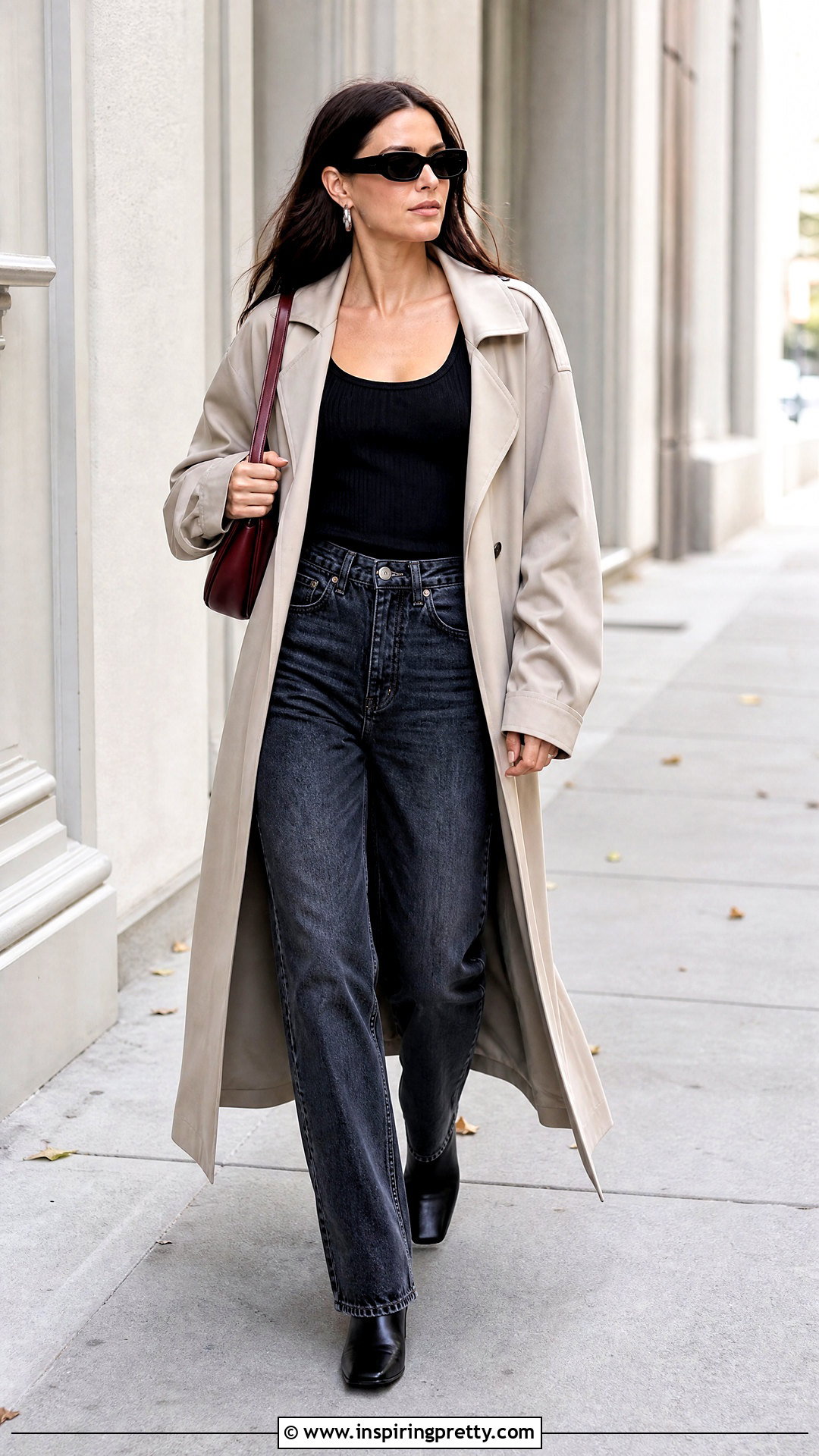 Britt Lower Tank Top With Trench Coat - 20 Britt Lower Tank Top outfit ideas