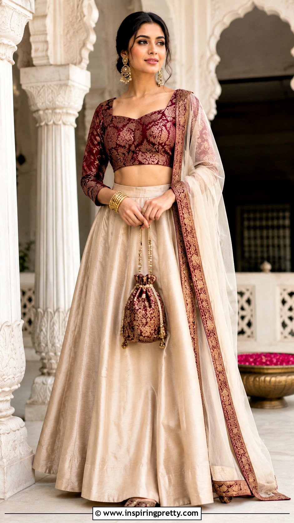 Brocade Crop Top Lehenga - 50 Modern Lehenga Designs Crop Tops outfit ideas