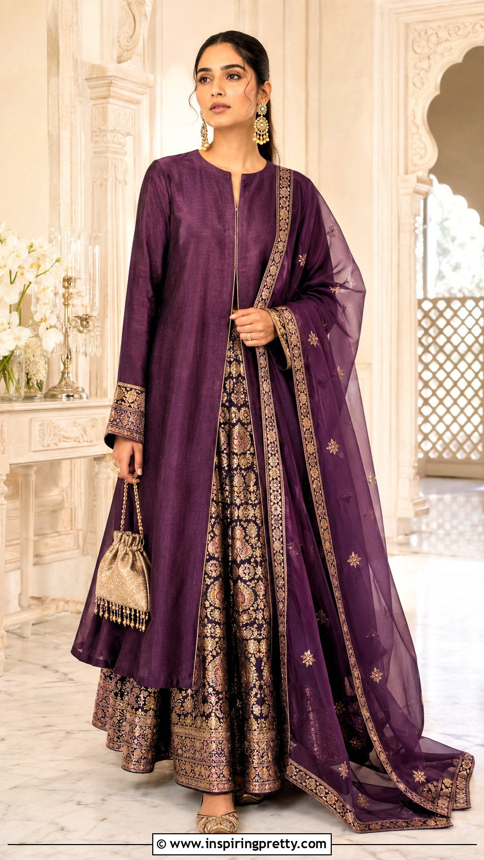 Brocade Lehenga With Long Top - 50 Lehenga With Long Top outfit ideas