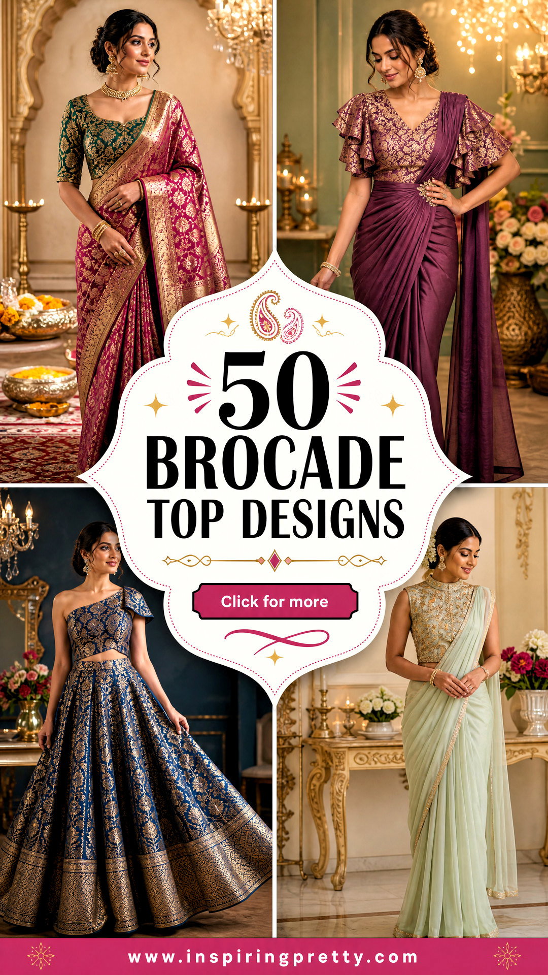 50 Brocade Top Designs for Elegant Statement-Making Style - 50 Brocade Top Designs for Elegant, Statement-Making Style