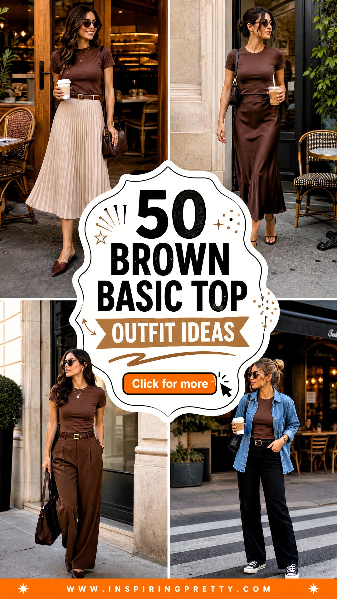 50 Brown Basic Top Outfit Ideas for Easy Everyday Style - 50 Brown Basic Top Outfit Ideas for Easy Everyday Style