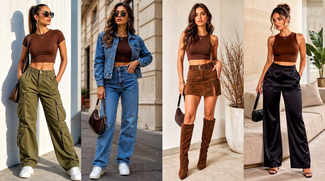 50 Brown Crop Top Outfit Ideas for Effortless Street Style