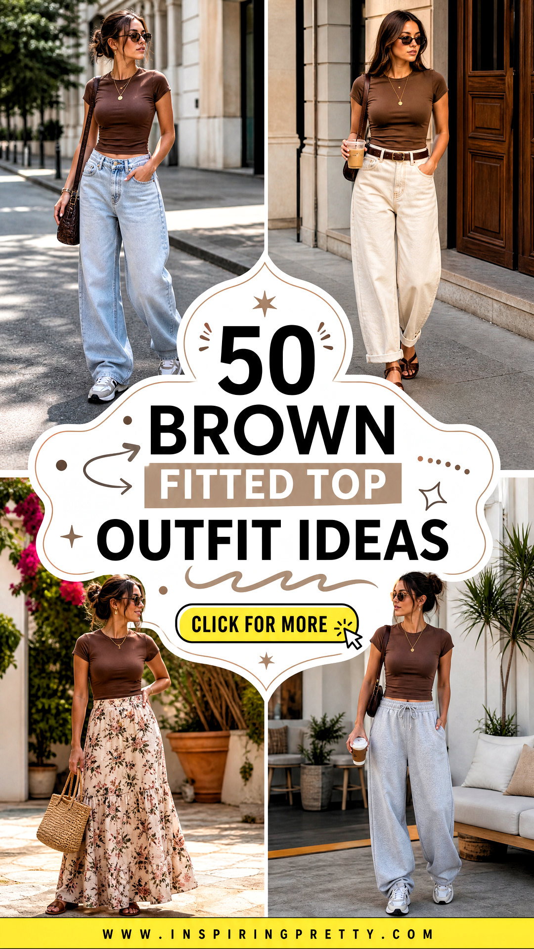 50 Brown Fitted Top Outfit Ideas for Sleek Everyday Style - 50 Brown Fitted Top Outfit Ideas for Sleek Everyday Style
