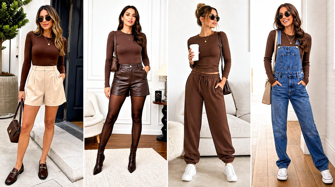 50 Brown Full Sleeve Top Outfit Ideas for Cozy Chic Style