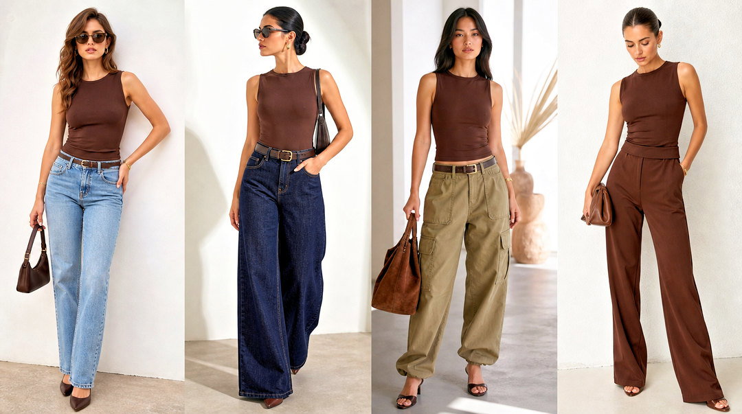 50 Brown Sleeveless Top Outfit Ideas for Warm-Weather Style
