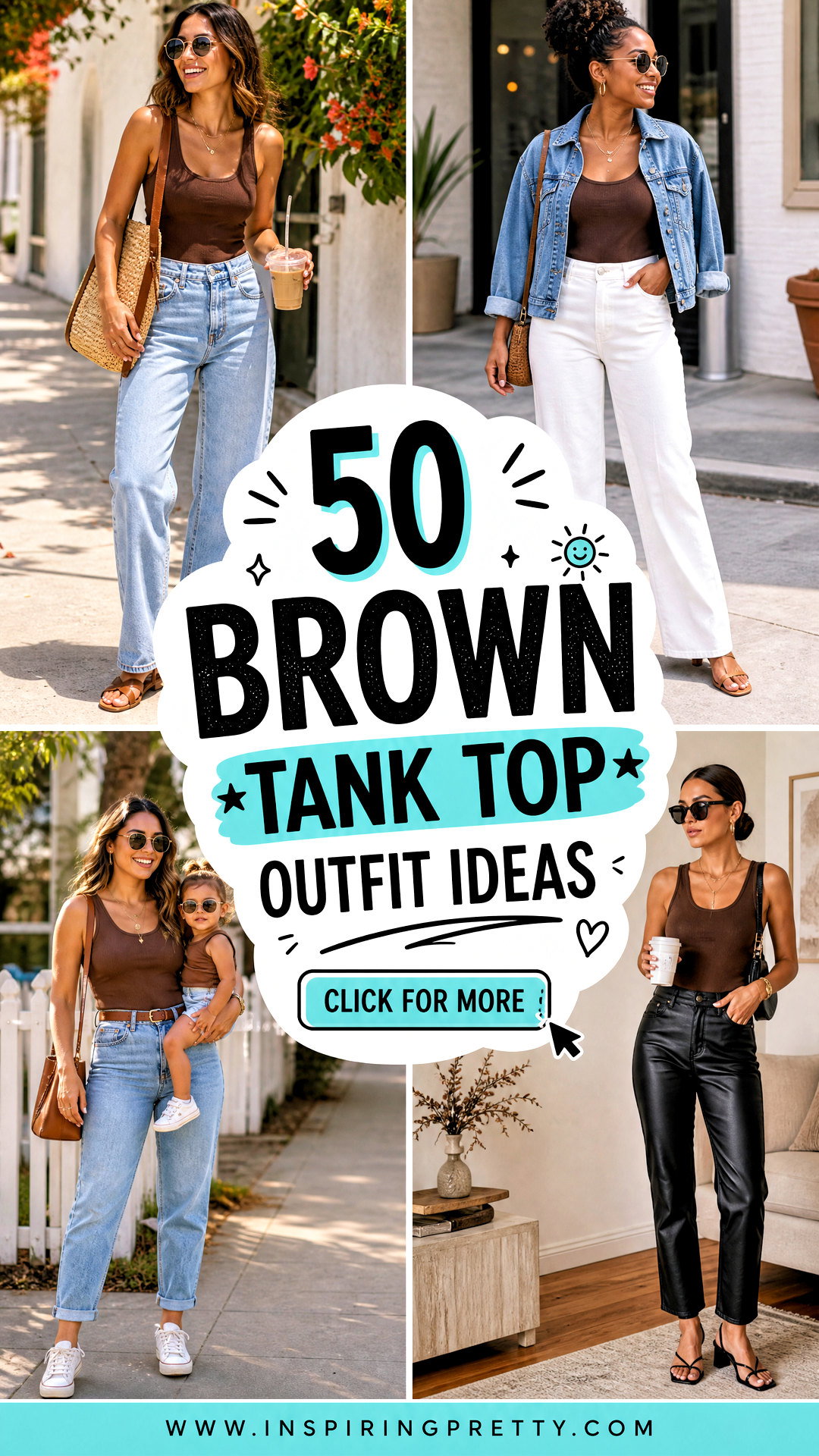 50 Brown Tank Top Outfit Ideas for Effortless Summer Style - 50 Brown Tank Top Outfit Ideas for Effortless Summer Style