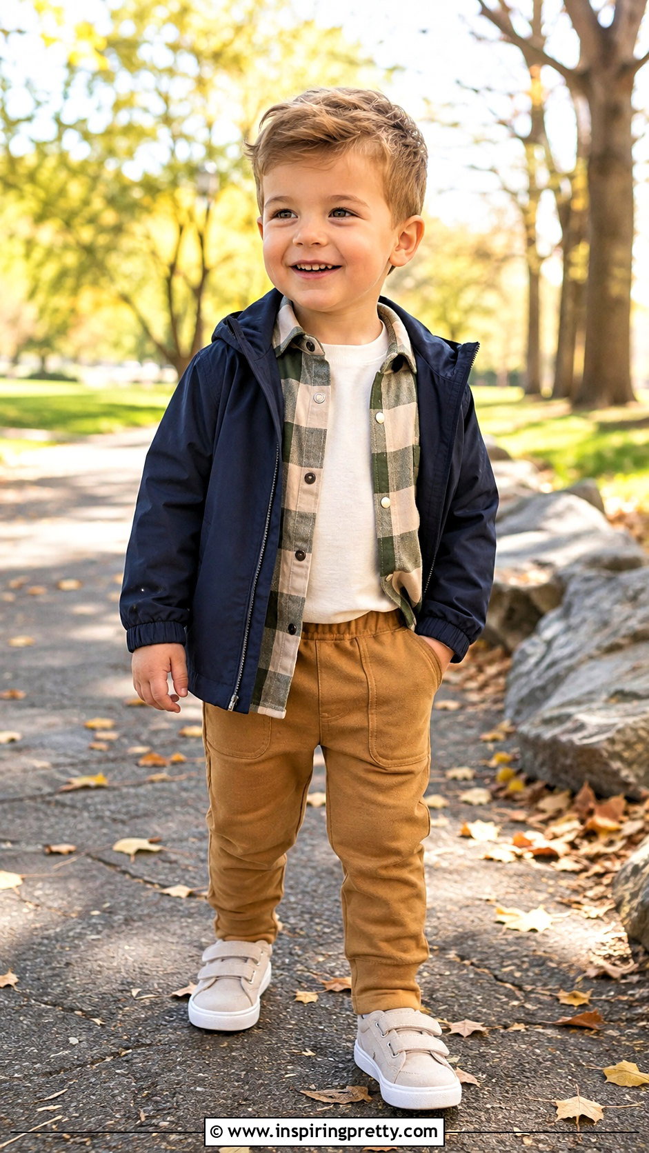 Brown Trousers And Check Shirt Outfit - 50 trouser and top for kids
