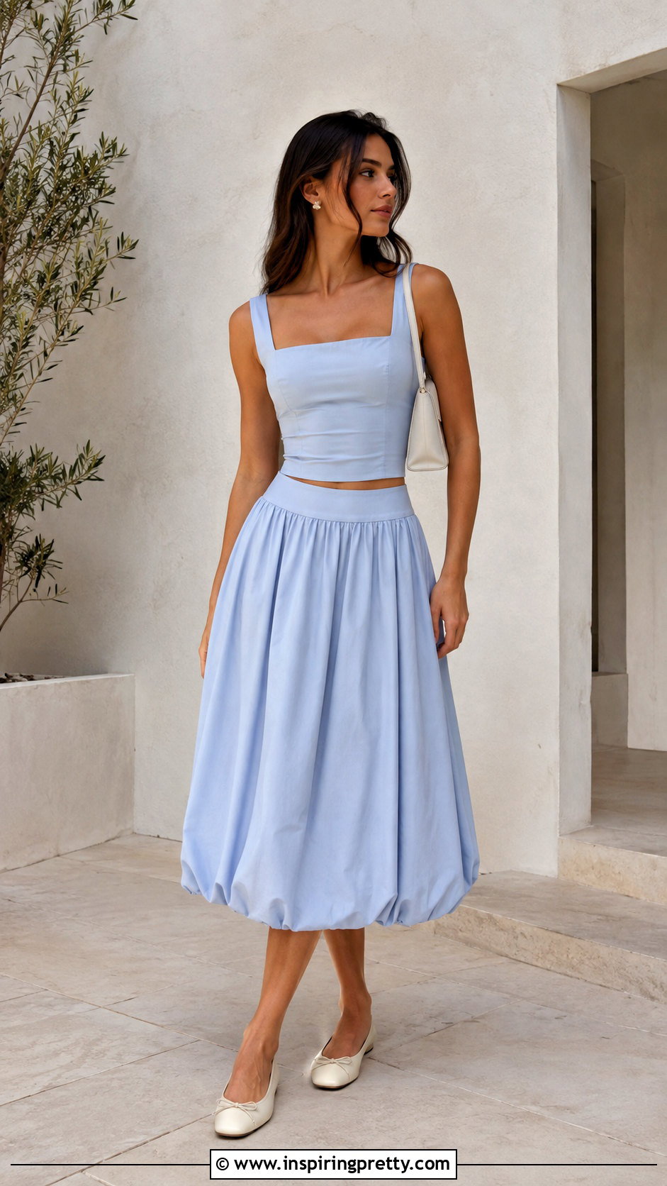 Bubble Skirt And Fitted Top Set - 50 two piece outfits skirt and tops