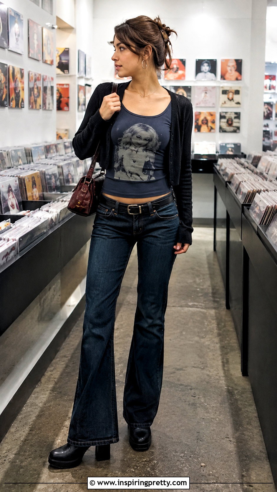 Buffy Tank Top With Flare Jeans And Cropped Cardigan - 20 Buffy Tank Top outfit ideas